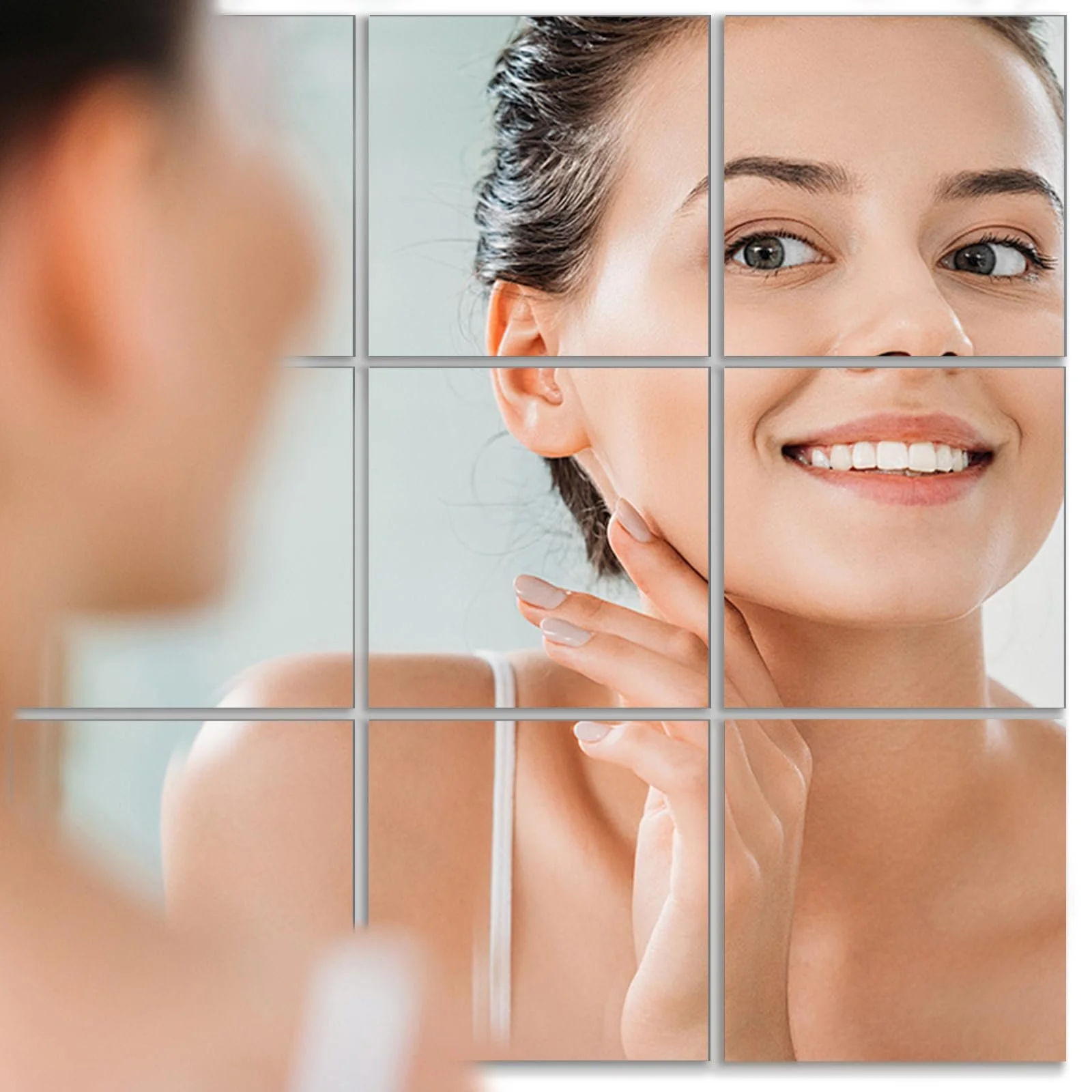 Набір дзеркальних наклейок Bellanova Квадратні акрилові плитки самоклеючі 20 x 20 см, фото №5