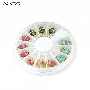 Стразы для ногтей Цветок KADS 2 WHEELX12 Прозрачный цвет Маникюр Украшение Аксессуары для украшения ногтей Наклейка synthetic.ua - Фото 1