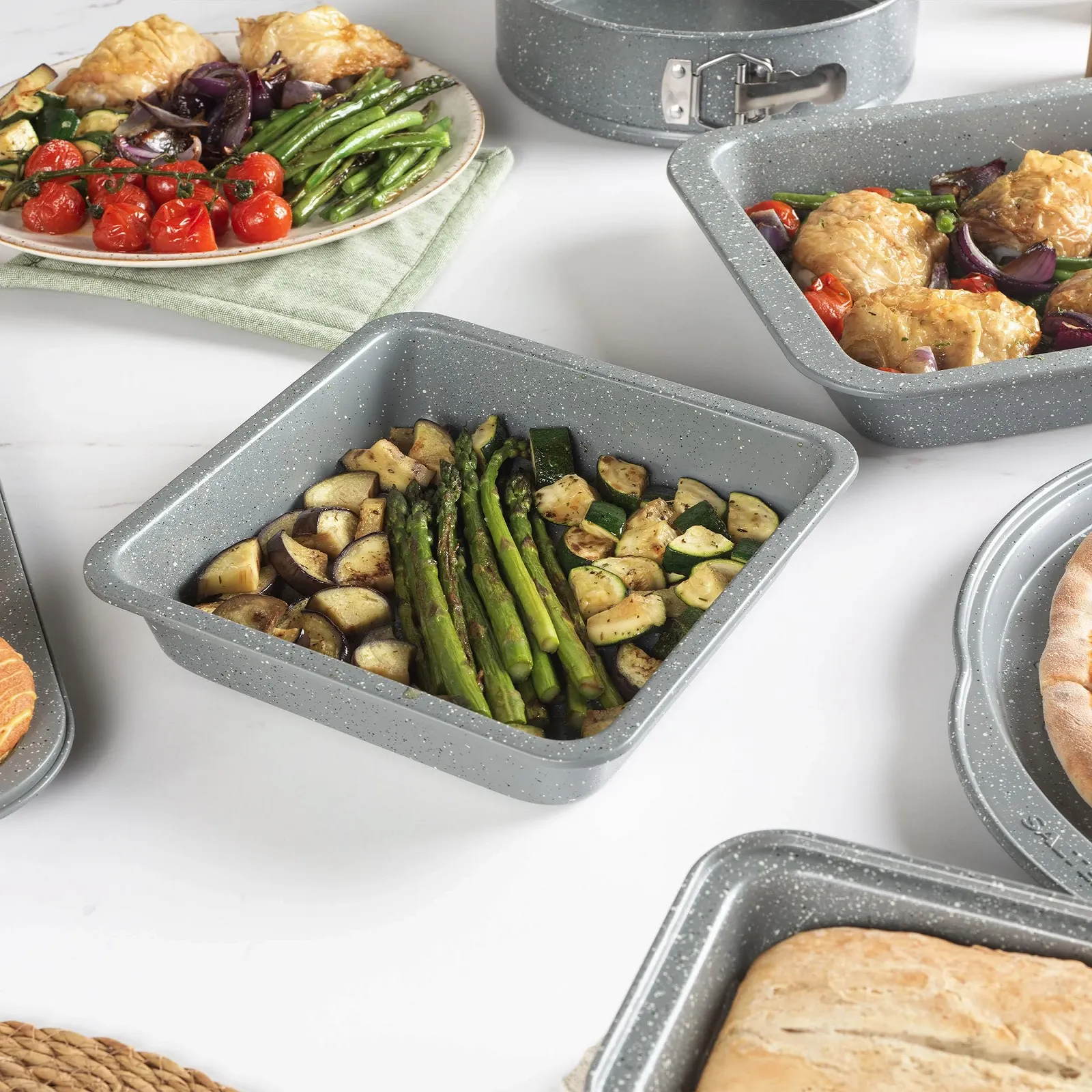 Противень для выпекания Salter Marble Collection BW02780G Квадратный 23 см Серый, фото №3