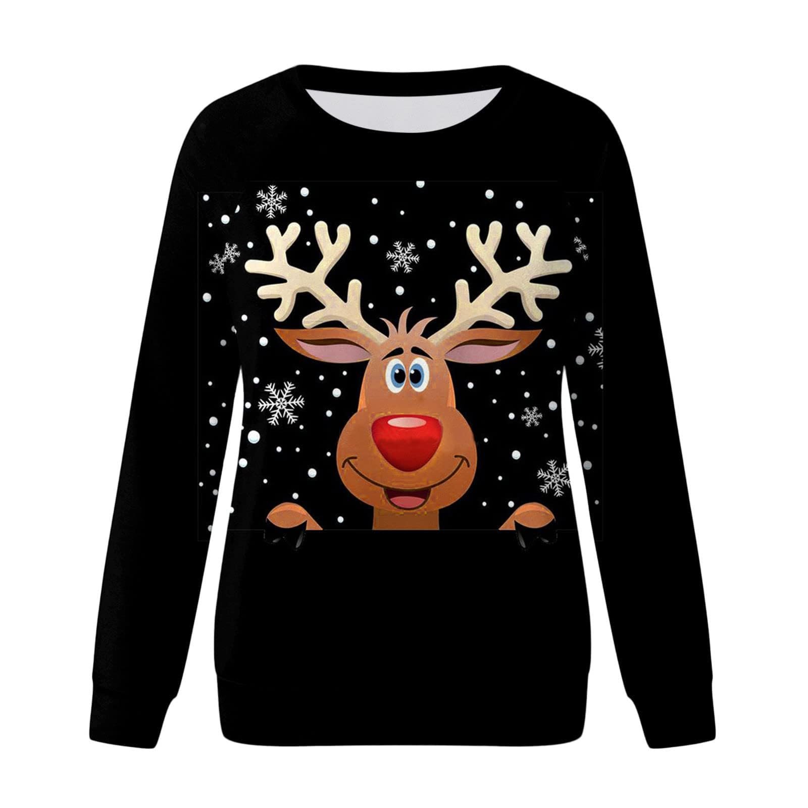 Жіночий Різдвяний світшот з круглим вирізом, фото №3 Жіночий Різдвяний світшот з круглим вирізом, фото №3