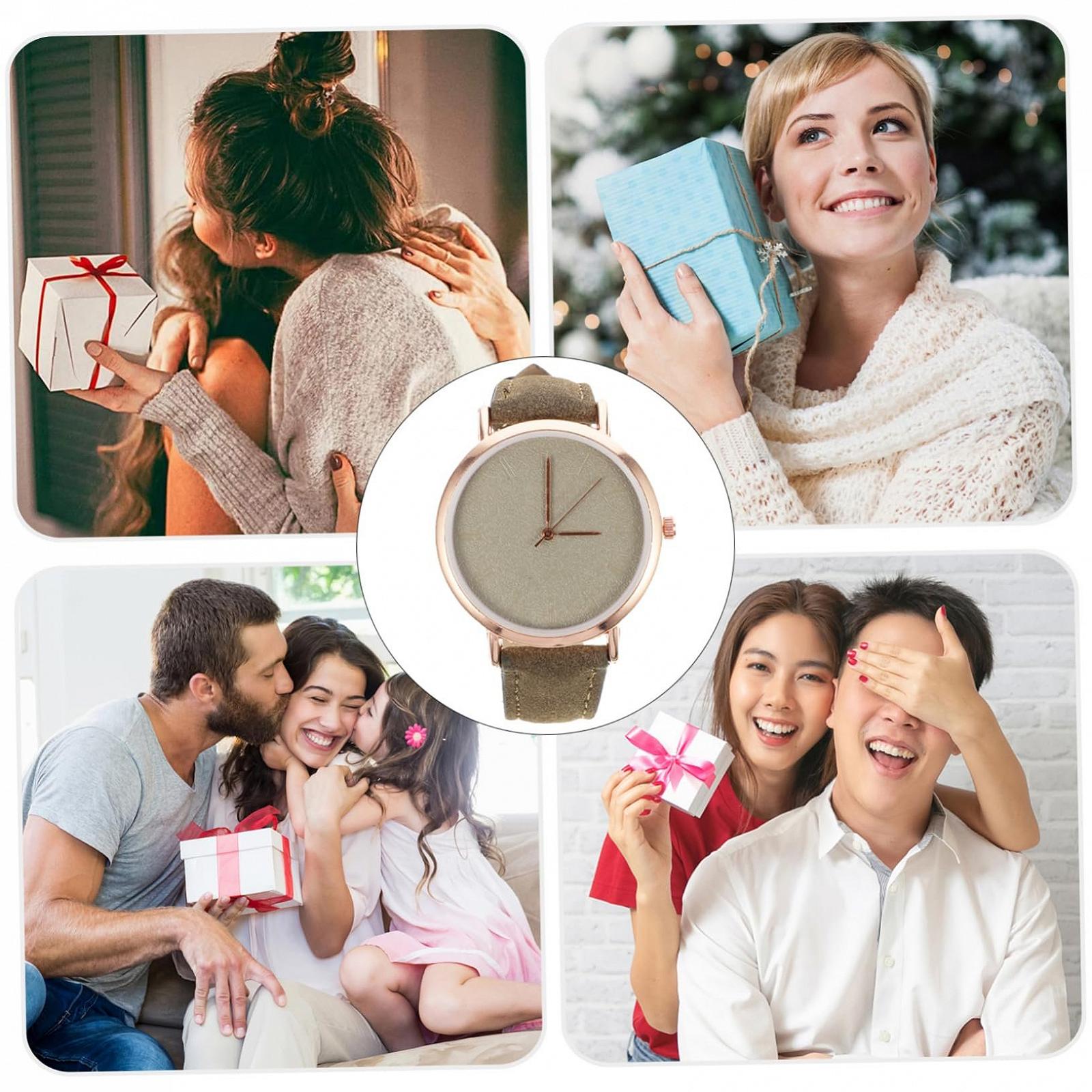 Кварцевые часы Healvian Fashion с тонким кожаным ремешком, женские, зеленые, фото №5