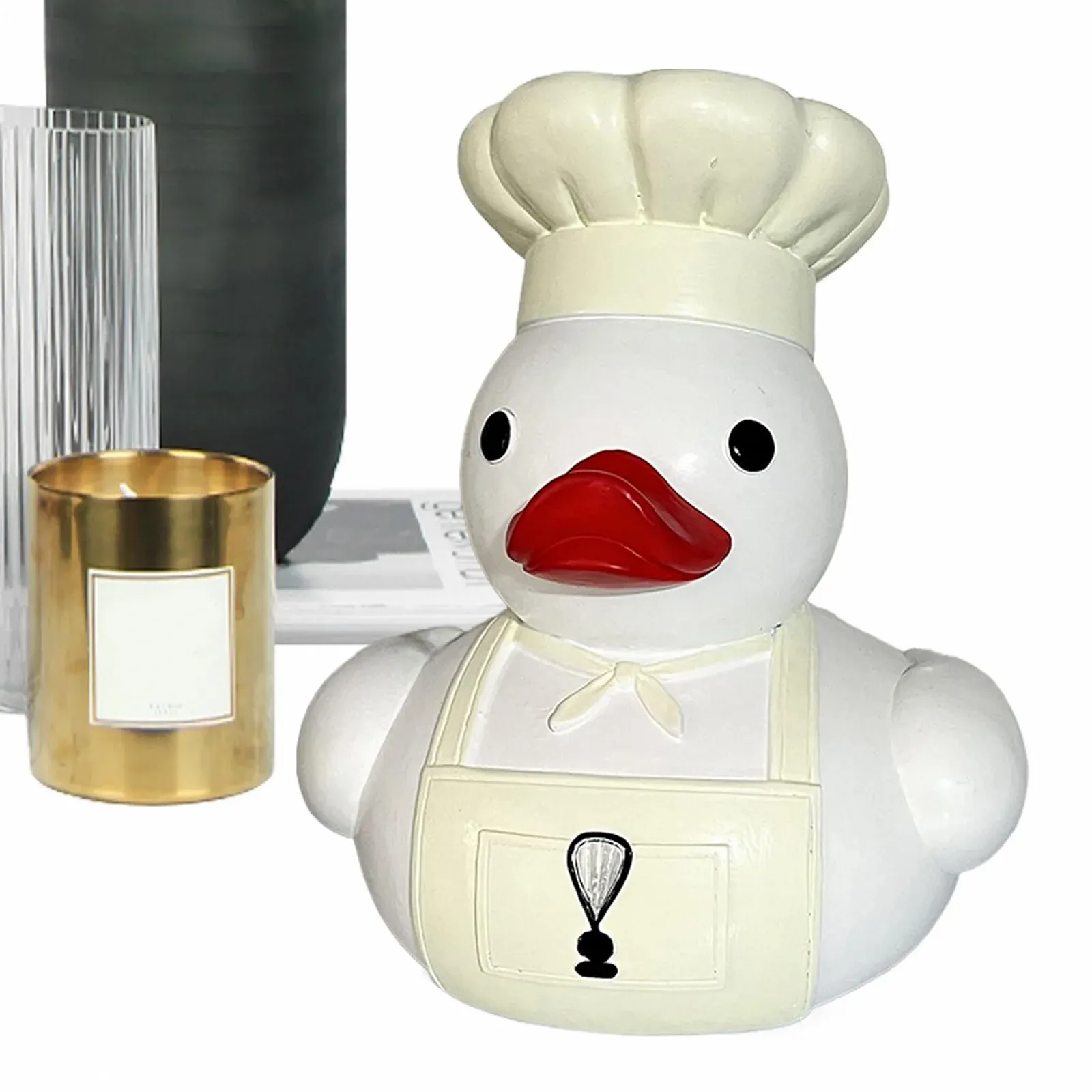 Скарбничка дитяча у формі качки з полірезину різнокольорова настільна, фото №7