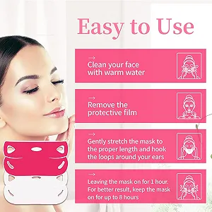 Маска для подтяжки V-линии APPTI, маска для удаления двойного подбородка, увлажняющая маска для лица, V-образная маска для упругого увлажнения ухода за лицом (6 штук) synthetic.ua - Фото 1