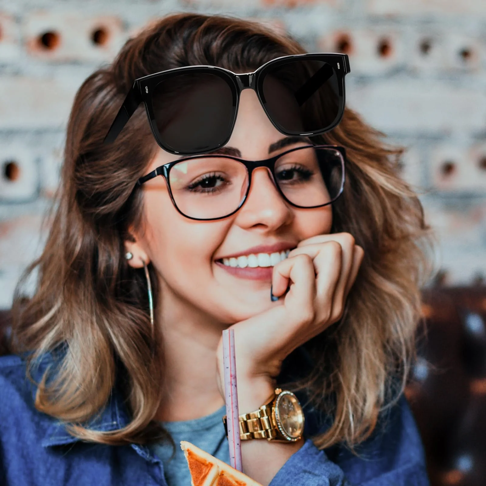 Сонцезахисні окуляри Cateye SHEEN KELLY Oversized TR90 з поляризованими лінзами для водіїв, для жінок, великого розміру, легкі, фото №3