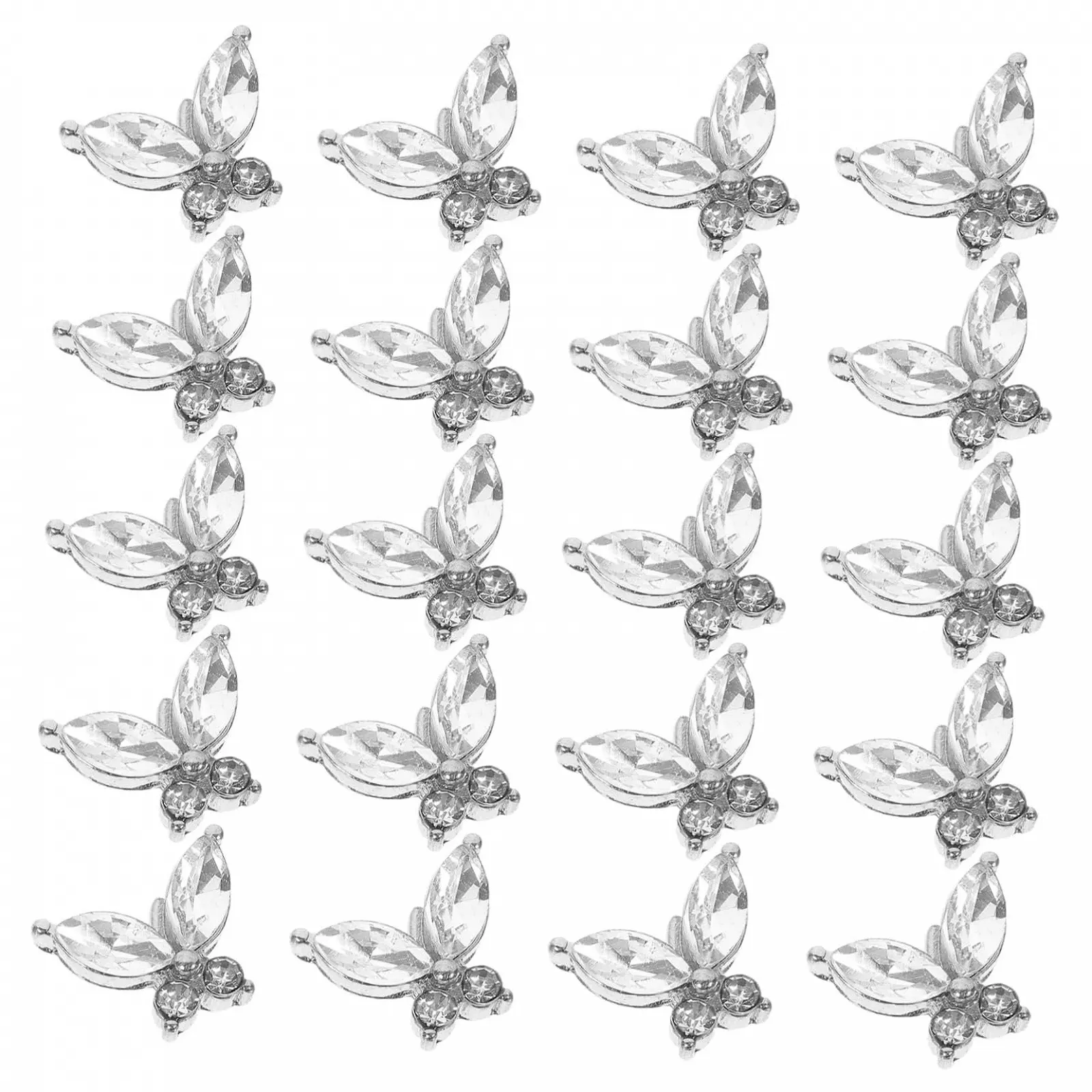 Підвіска для нігтів Метелик Healeved 2 Набори Сріблястий, x 2, фото №6