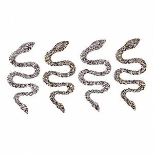 Набор насадок для ногтей в форме змеи из сплава, драгоценных камней для ногтей, наклеек для ногтей, 3D украшений для ногтей в форме змеи набор украшений для ногтей - Фото 1