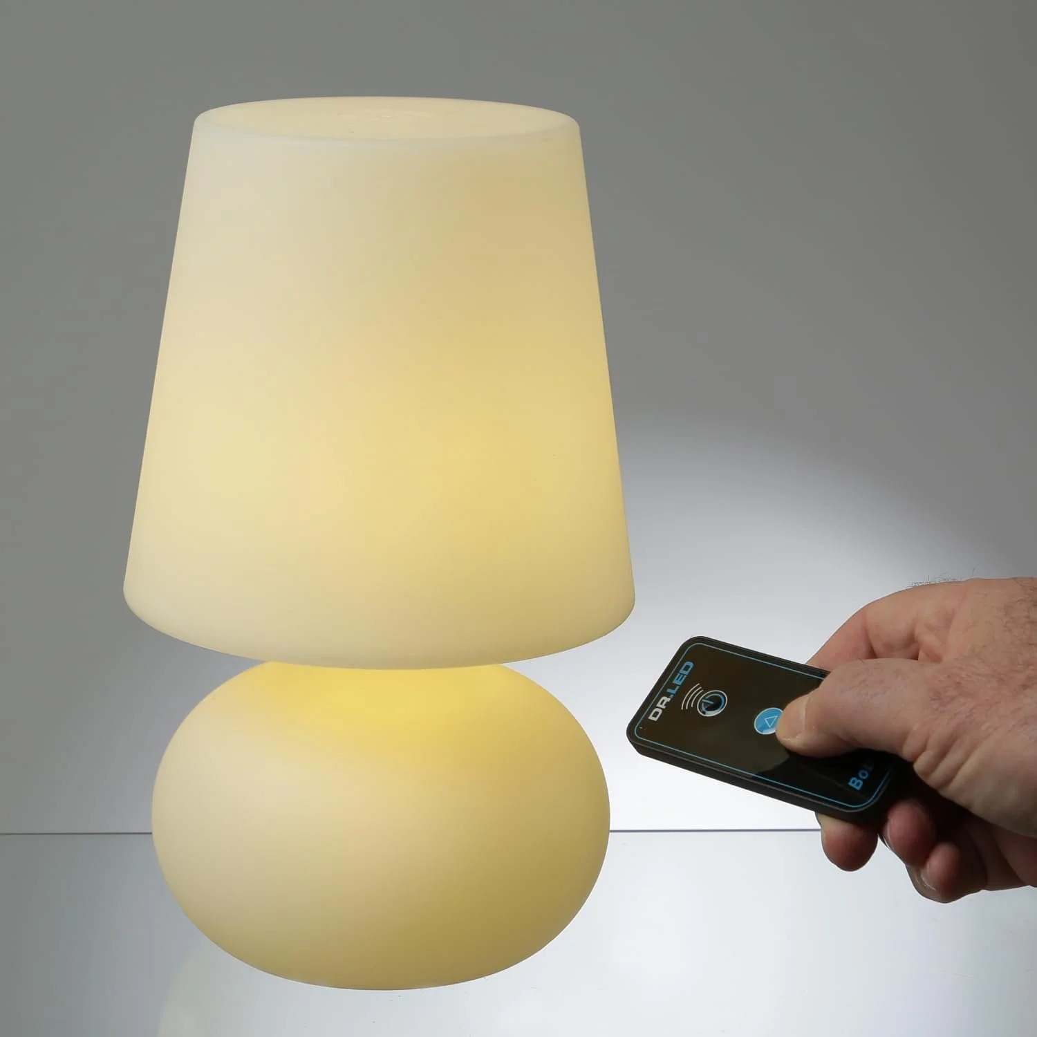 Настільна лампа LED садову погодостійка димована з пультом ДУ акумуляторна 26 см, фото №4