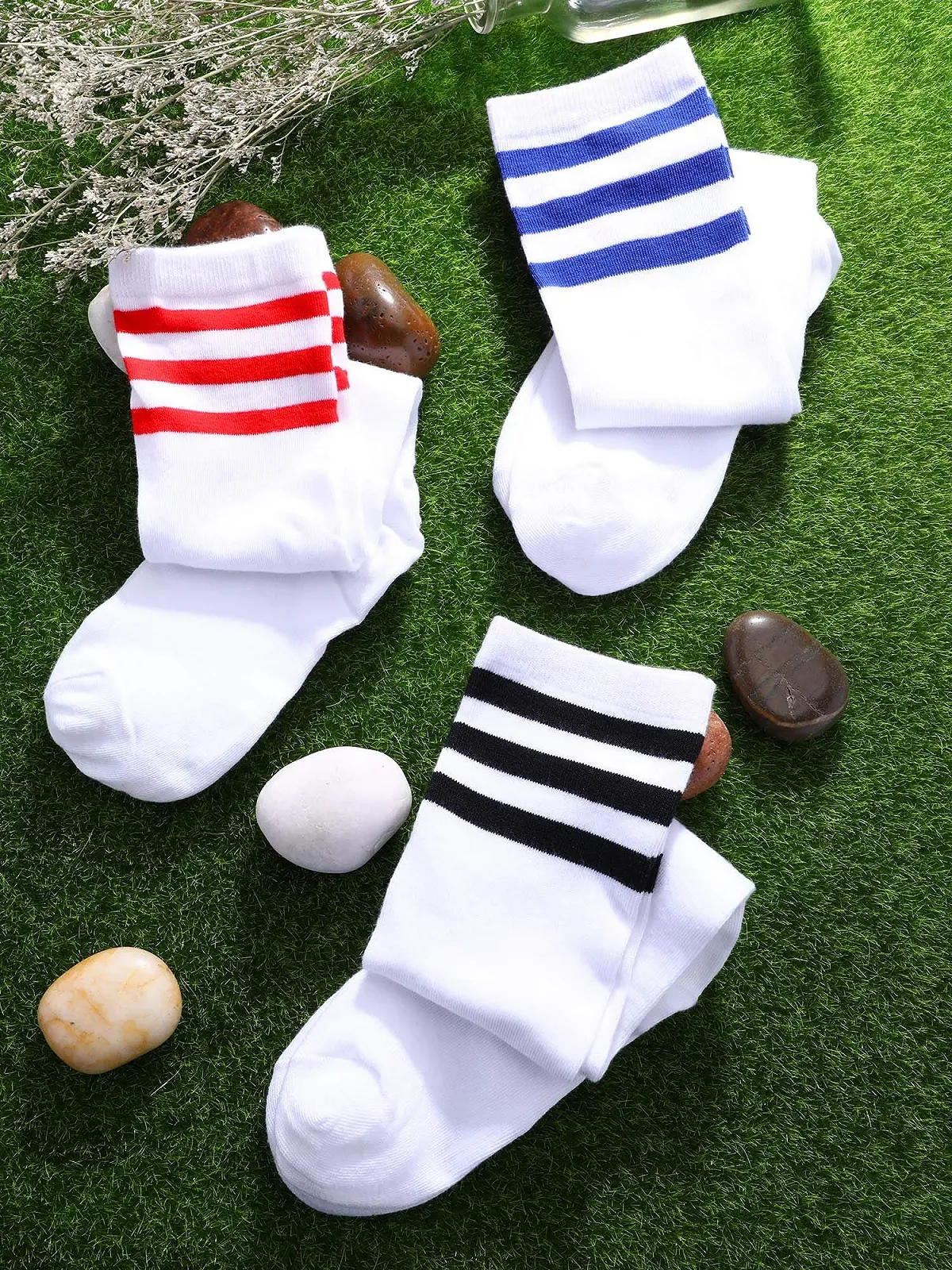 Шкарпетки Tatuo Класичні з трьома смужками, жіночі гольфи, 3 кольори, фото №3