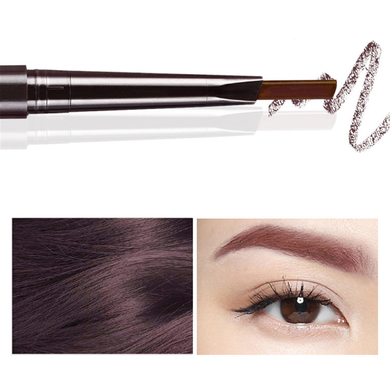 Олівець для брів Wasserdichtes Augenbrauen-Make-up з двома кінцями F Один розмір, фото №3