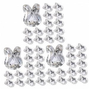 Украшения для ногтей Beavorty 60 шт., милые стразы в виде кроликов, шармы для маникюра, для дизайна ногтей в домашних условиях и салонах красоты - Фото 1
