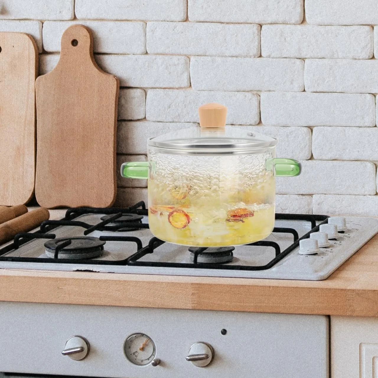 Каструля Healifty 1,5 л з кришкою термостійка прозора, фото №6