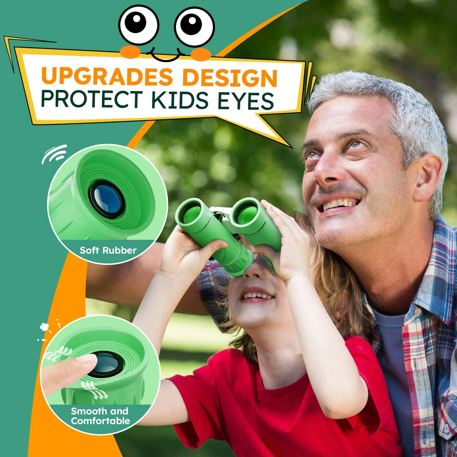 Бінокль 10x25 Компактний Міні Водонепроникний Зелений, фото №3