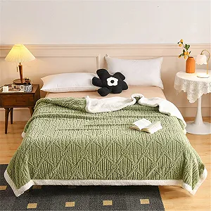 Одеяло Hayisugal Sherpa Cuddly, Пушистое одеяло для сна, Супер мягкое флисовое одеяло как одеяло для дивана, Покрывало или одеяло, Одеяло для дивана, Зеленое, 200 x 230 см synthetic.ua - Фото 1