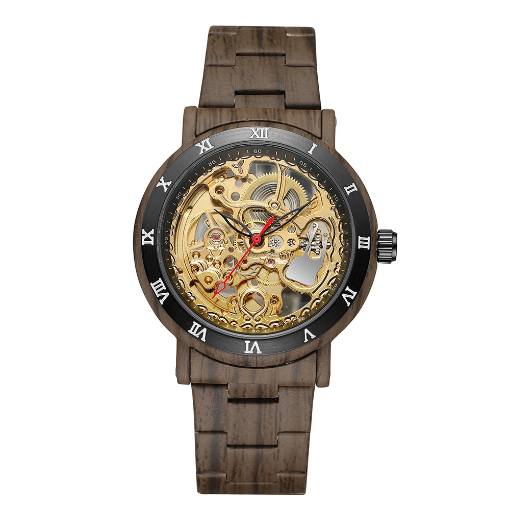 Годинник Forsining 8277 Brown-Black-Gold, фото №1