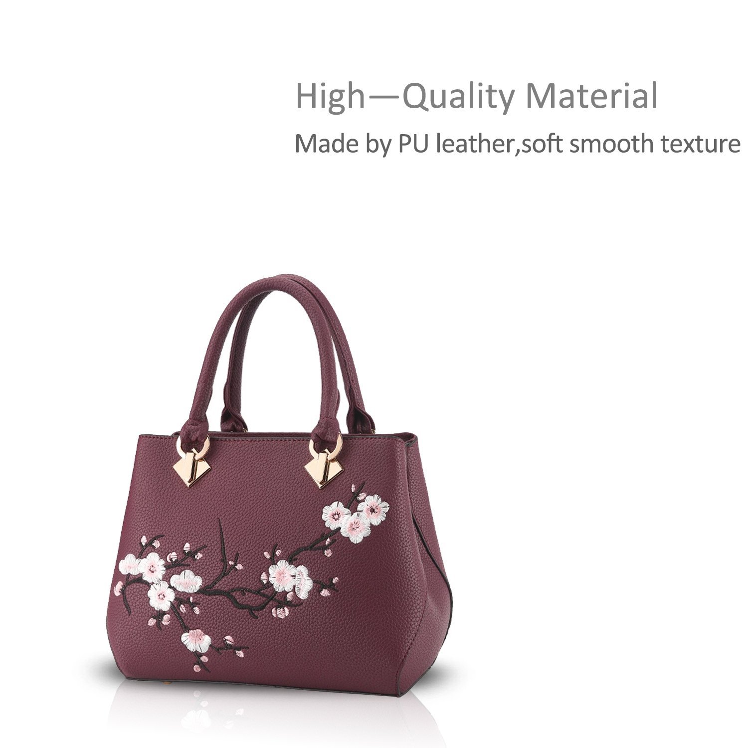 Сумка Nicole&Doris Повсякденна Жіноча Через Плече Кросбоді Тот з PU Шкіри Фіолетова, фото №3