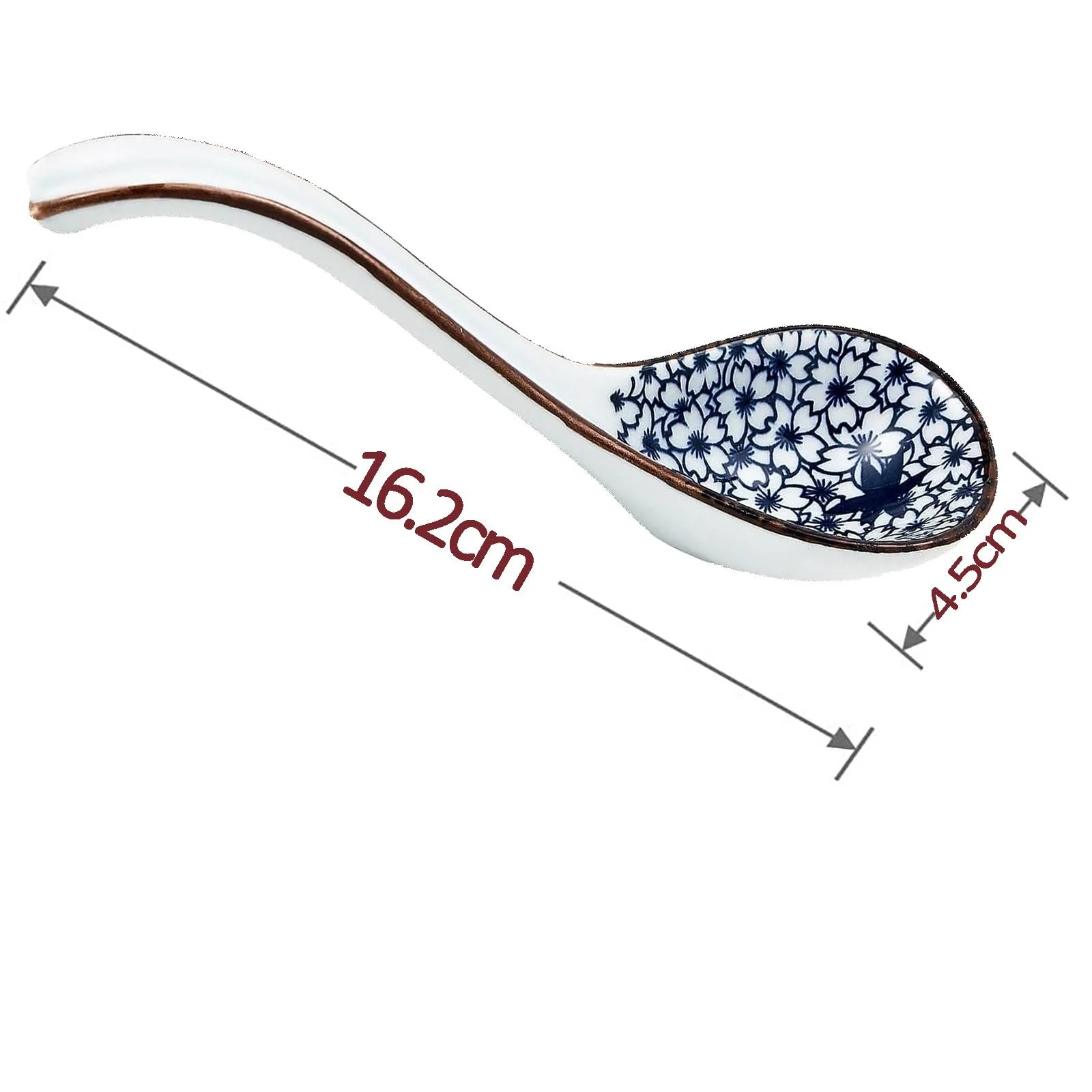 Ложка для супа 4 шт Японские и корейские ложки для супа с изогнутой ручкой Керамическая ложка для риса в китайском стиле Ложка для супа для фо, вонтонов, лапши, фото №2