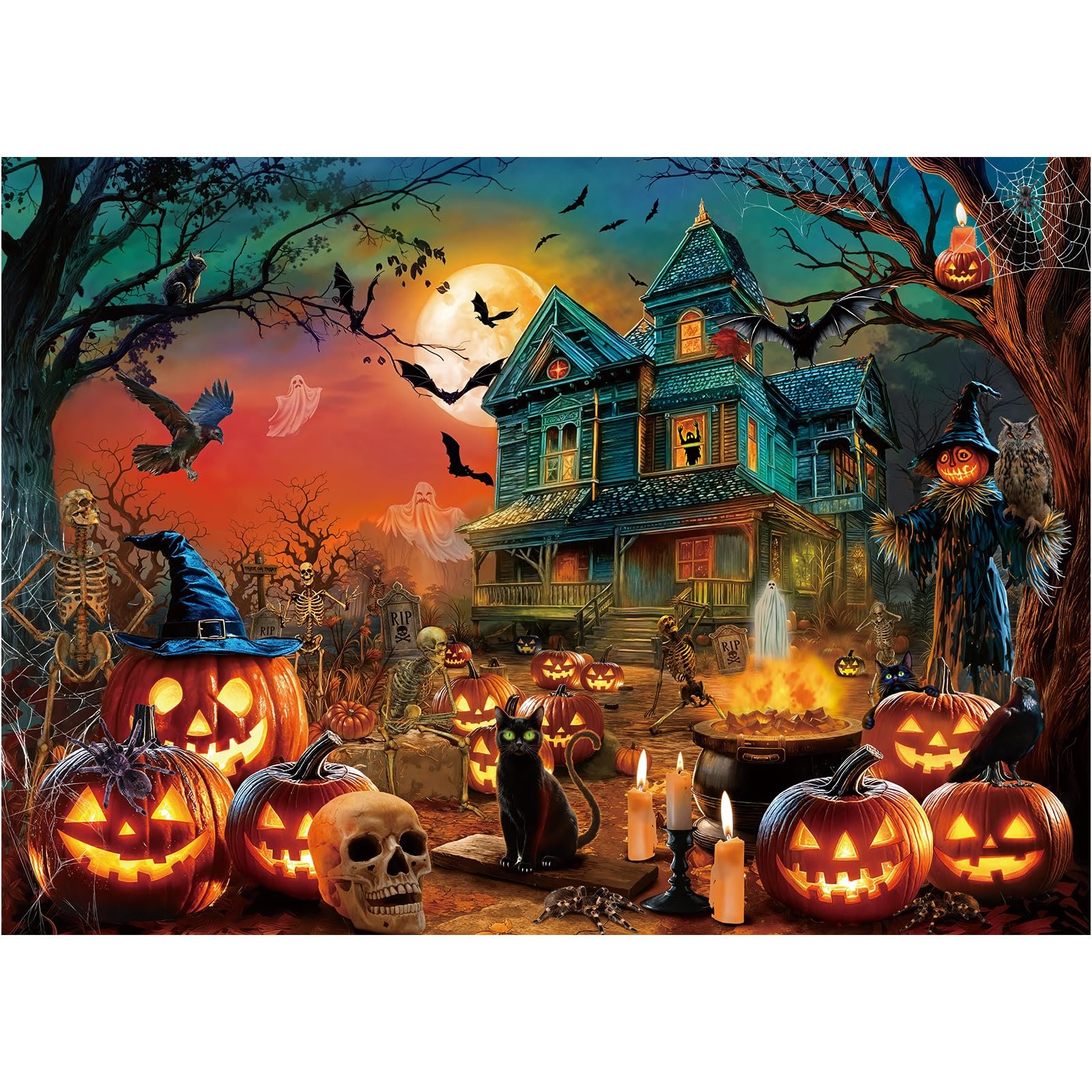 Пазл 1000 деталей для взрослых Halloween Nightmare Scary Ghost 70 x 50 см, фото №1 Пазл 1000 деталей для взрослых Halloween Nightmare Scary Ghost 70 x 50 см, фото №1