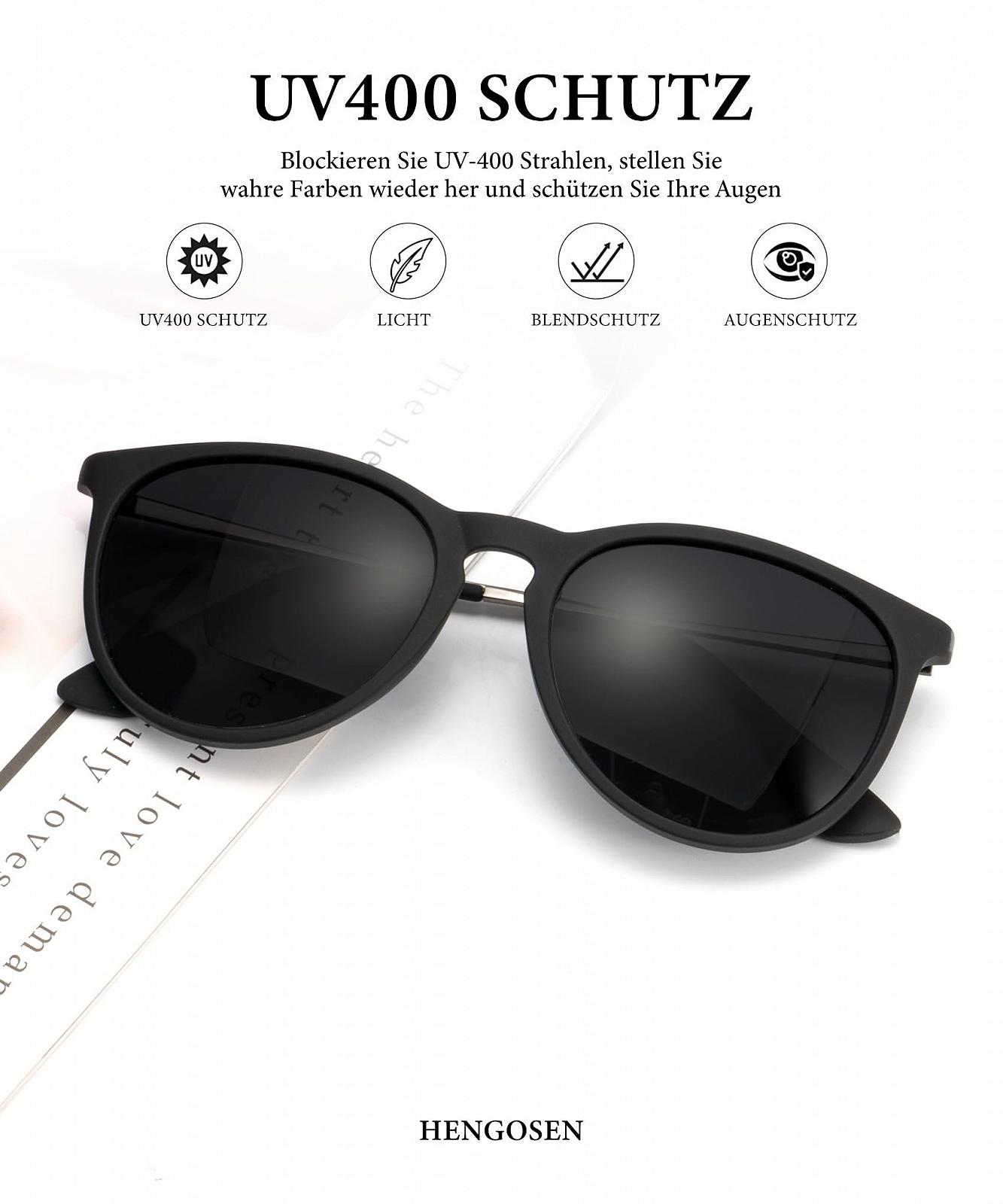 Поляризовані сонцезахисні окуляри HENGOSEN Жіночі Ретро UV Protection Вінтажні, фото №6