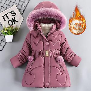 Детская зимняя куртка средней длины для девочек synthetic.ua - Фото 1