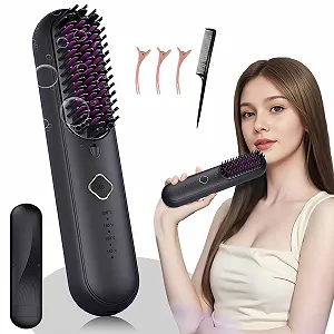 Беспроводная щетка-выпрямитель Portable Mini 140-200°C Ion Technology Серый - Фото 1