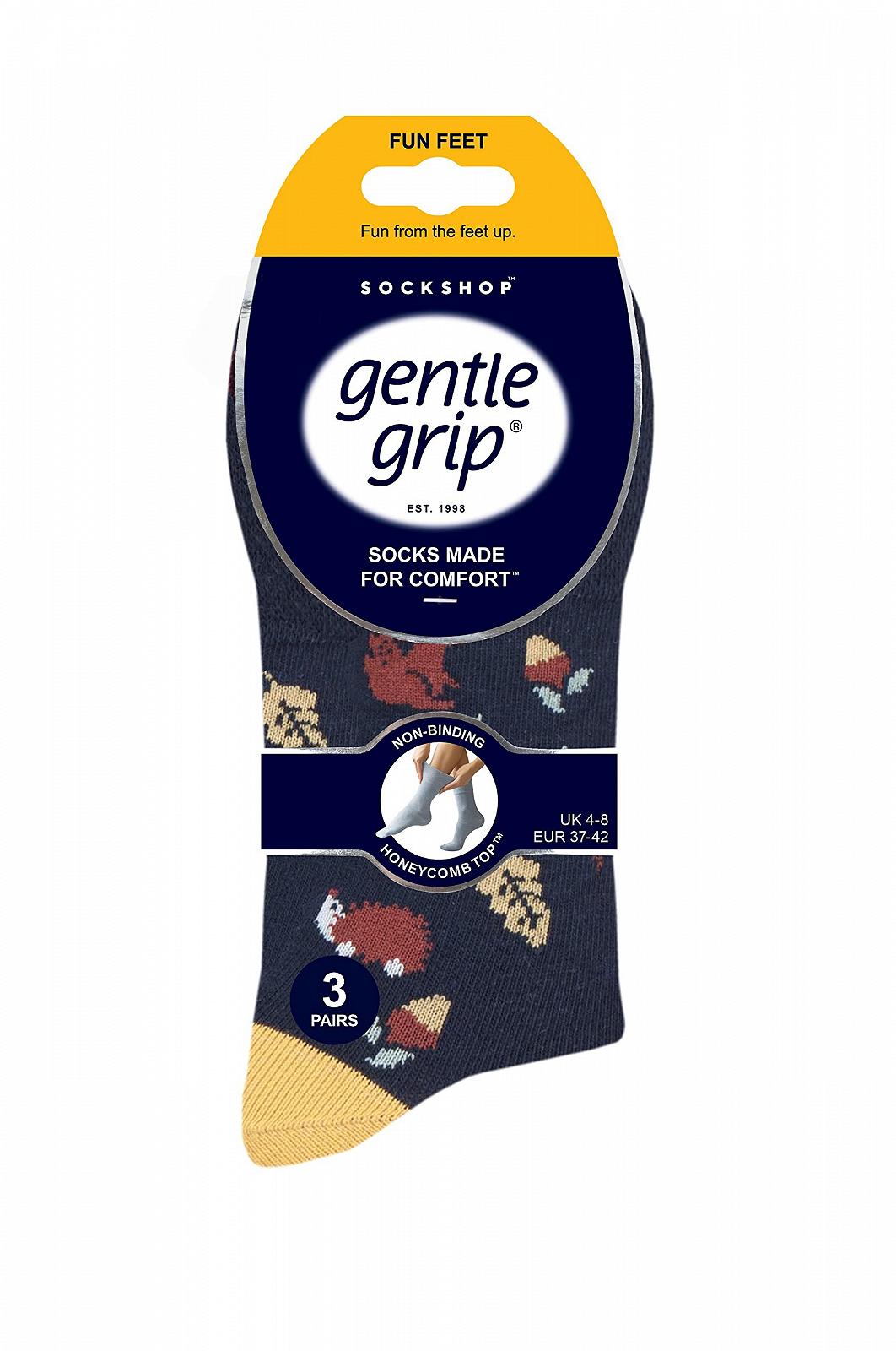 Шкарпетки SockShop Gentle Grip Жіночі Fun Feet Набір з 3 пар, фото №2