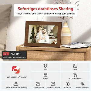 Цифровая фоторамка Fine Life Pro 10.1" WiFi 32 GB 1280 x 800 HD IPS Touchscreen Белый synthetic.ua - Фото 1
