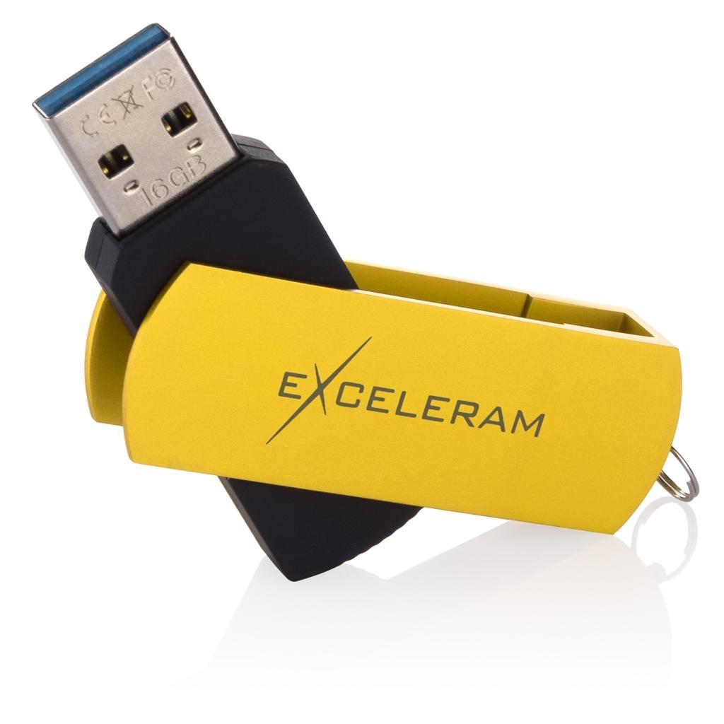 USB флеш-накопитель Exceleram 64gb P2 Series Yellow2/Black USB 3.1 Gen 1 EXP2U3Y2B64, фото №3