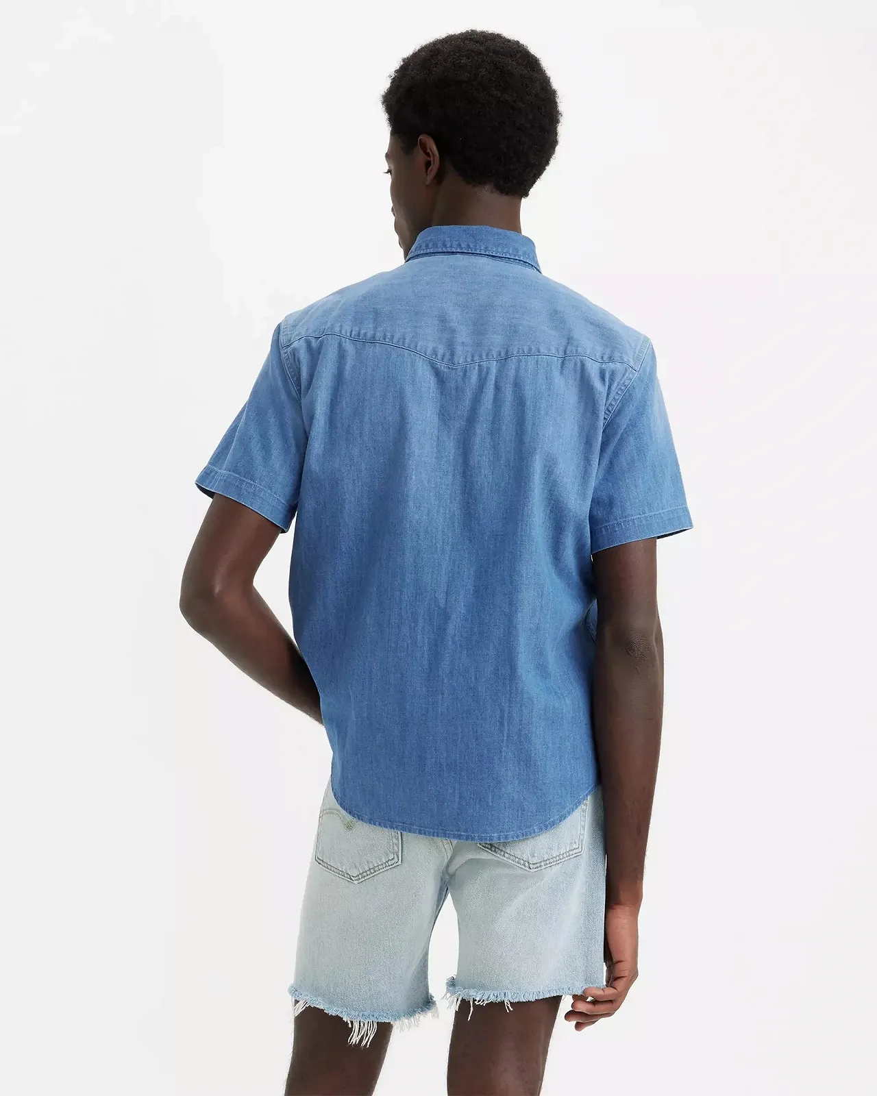 Мужская джинсовая рубашка LEVIS RELAXED FIT WESTERN Tombstone Stonewa - XS, фото №2