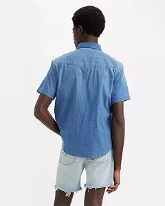 Мужская джинсовая рубашка LEVIS RELAXED FIT WESTERN Tombstone Stonewa - XS synthetic.ua - Фото 1