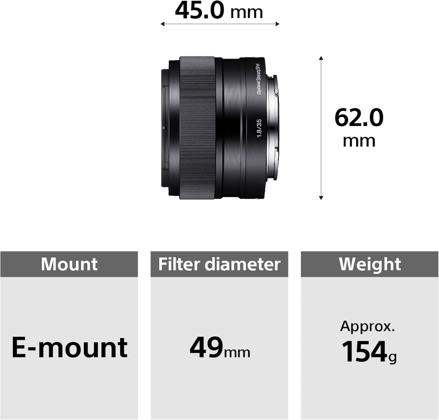 Об’єктив Sony SEL-35F18 / 35 мм / F1.8 / Sony E / Чорний (SEL-35F18), фото №3