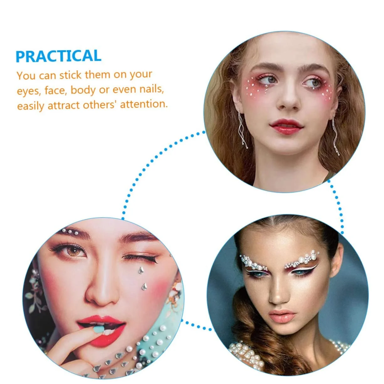 Наклейки 10 наборів Самоклеючі стрази для нігтів, фото №6