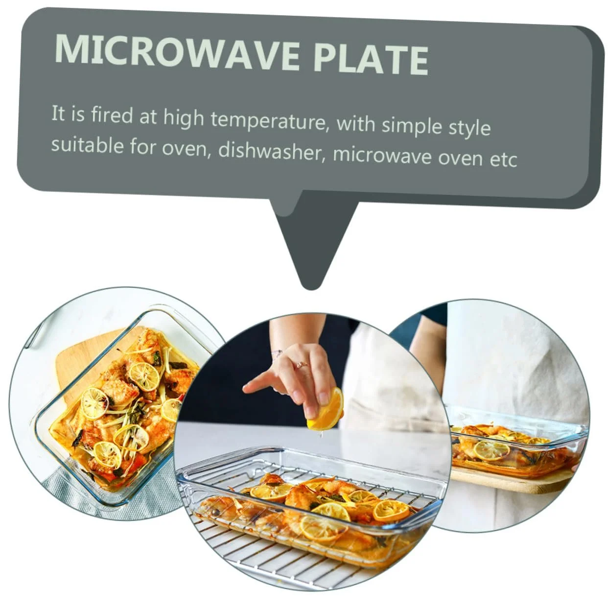 Форма для запекания Стеклянная термостойкая с ручками универсальная, фото №5 Форма для запекания Стеклянная термостойкая с ручками универсальная, фото №5