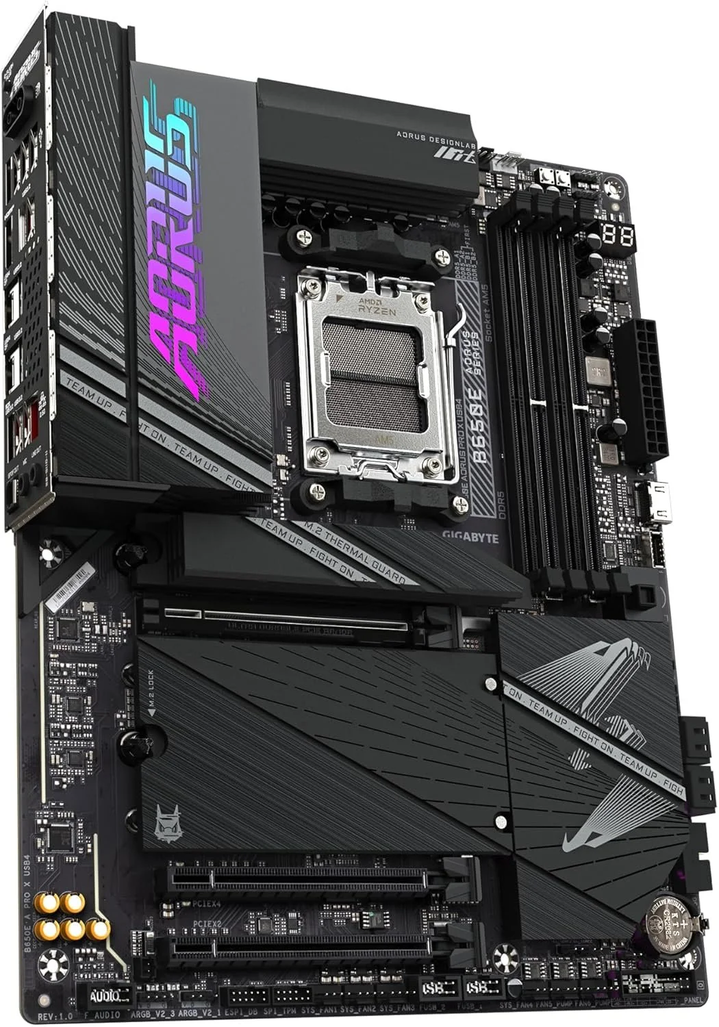 Материнская плата GIGABYTE B650E AORUS PRO X USB4 (sAM5, AMD B650, PCI-Ex16), фото №3 Материнская плата GIGABYTE B650E AORUS PRO X USB4 (sAM5, AMD B650, PCI-Ex16), фото №3