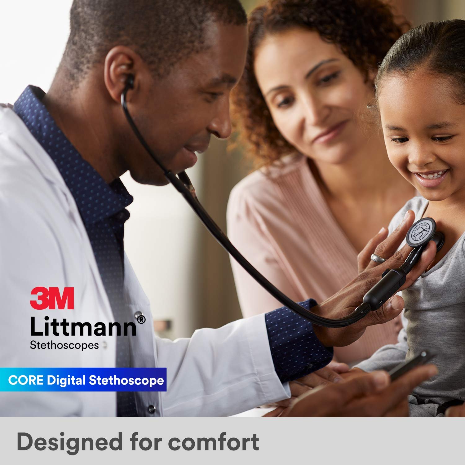 Цифровий стетоскоп 3M Littmann CORE, 69 см Чорний, фото №7