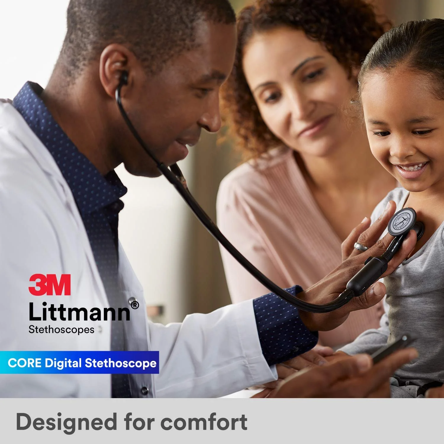 Цифровий стетоскоп 3M Littmann CORE, 69 см Чорний, фото №7