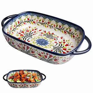 Купить Форма для запекания керамическая прямоугольная для лазаньи с ручками 23,5 x 13 x 5 см - Фото 1 Форма для запекания керамическая прямоугольная для лазаньи с ручками 23,5 x 13 x 5 см - Фото 1