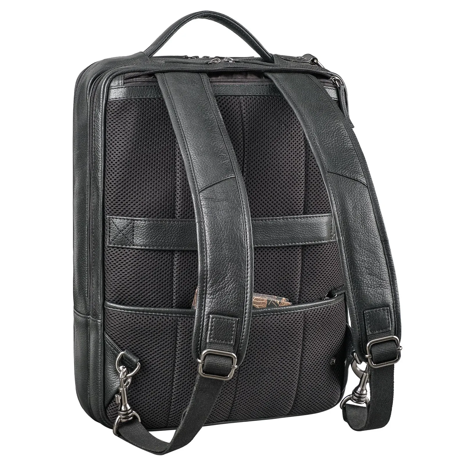Рюкзак STILORD Dash 2-in-1 Leather XL 15-16 Inch Obsidian Black, фото №7 Рюкзак STILORD Dash 2-in-1 Leather XL 15-16 Inch Obsidian Black, фото №7