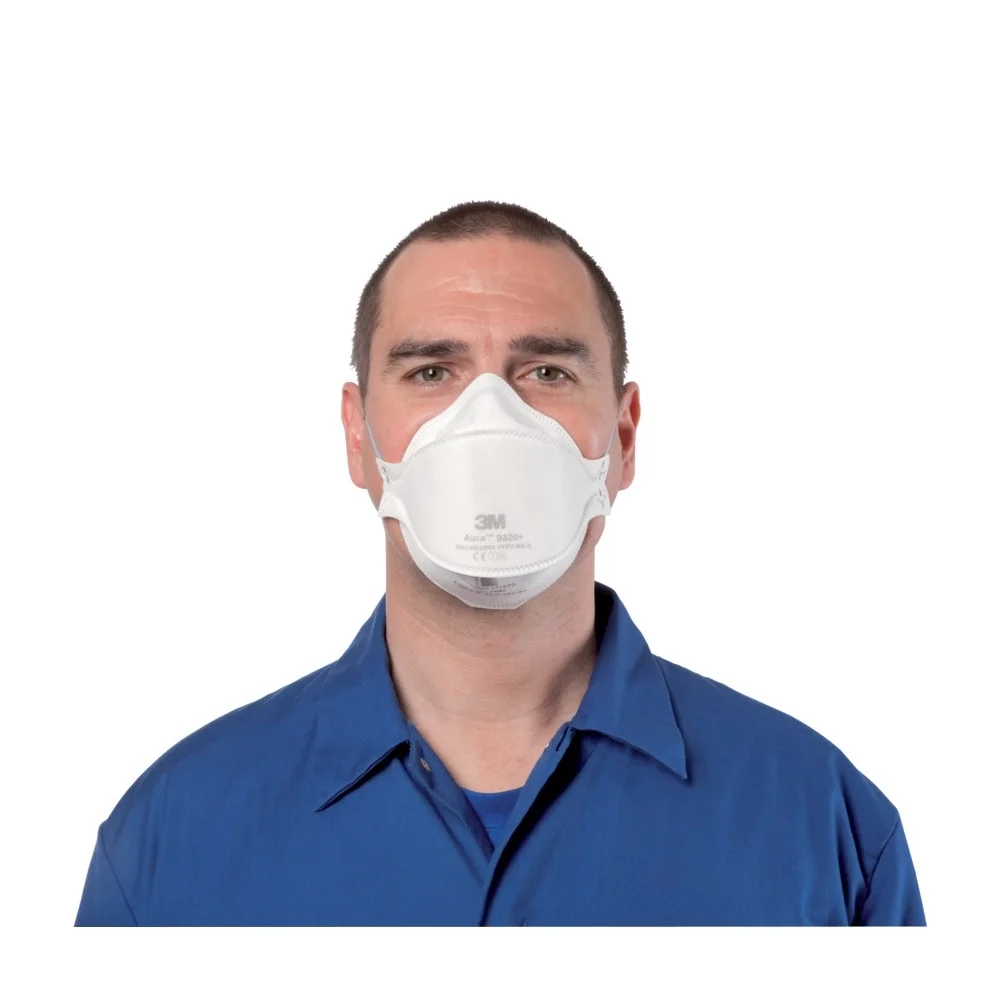 Одноразовий респіратор без клапана 3M AURA 9320+ FFP2 (20шт.) Білий, фото №3 Одноразовий респіратор без клапана 3M AURA 9320+ FFP2 (20шт.) Білий, фото №3