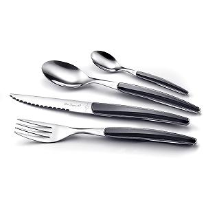 Набір столових приборів Lou Laguiole Montana для 6 осіб, нержавіюча сталь 18/0 з кристалізованою декоративною ручкою, чорний, 24 предмети ціна на synthetic.ua - Фото 1 Набір столових приборів Lou Laguiole Montana для 6 осіб, нержавіюча сталь 18/0 з кристалізованою декоративною ручкою, чорний, 24 предмети synthetic.ua - Фото 1