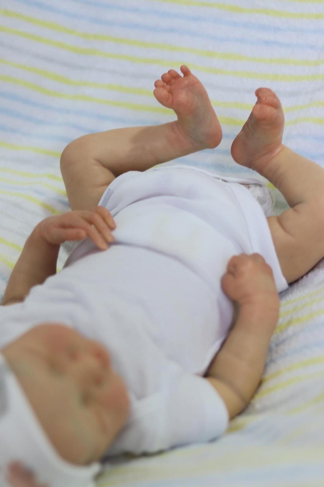 Кукла Anano Reborn Baby Full Silicone Lifelike 19 дюймов 48 см девочка Леви с реалистичным виниловым телом для новорожденных, фото №5