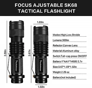 Ліхтар LED з червоним світлом, 10 штук, масштабований, водонепроникний, 1 режим освітлення, регульований фокус synthetic.ua - Фото 1