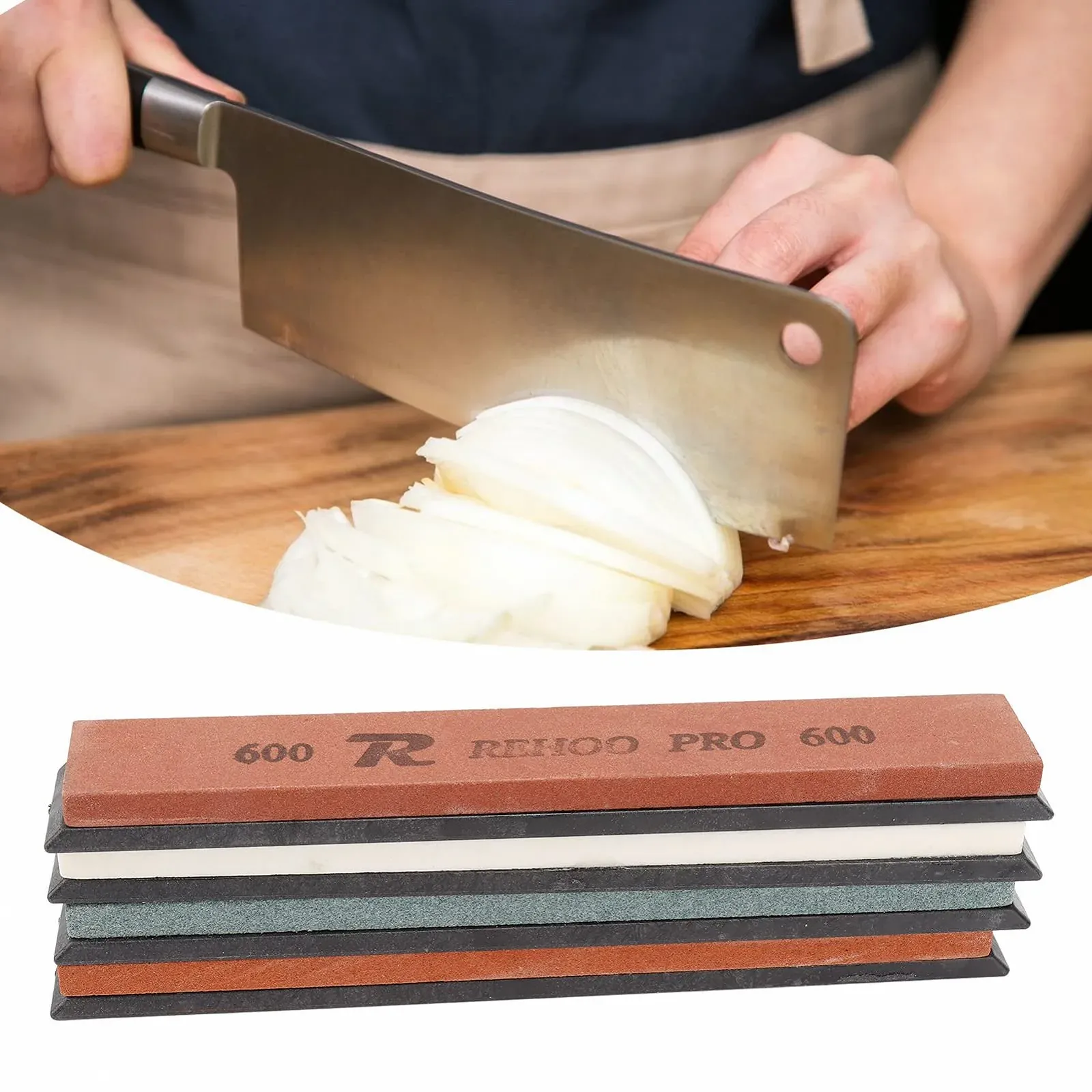 Набір точильних каменів FLEXMAN 4 шт. білий корунд 120/320/600/1500 грит, фото №8