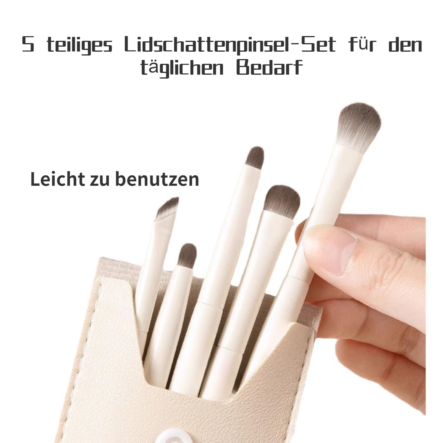 Набор кистей для макияжа MIEDEON 5 предметов белый Один размер, фото №5