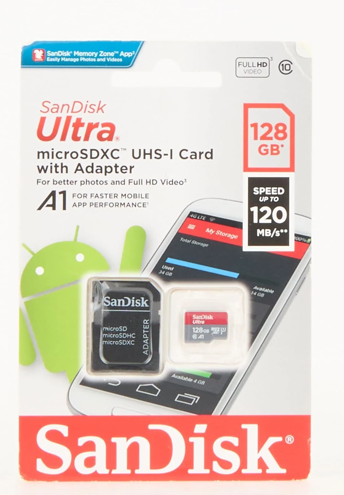 Memory Card SanDisk Ultra microSDHC + SD Adapter 120 МБ/с Class 10 U1, фото №2 Memory Card SanDisk Ultra microSDHC + SD Adapter 120 МБ/с Class 10 U1, фото №2