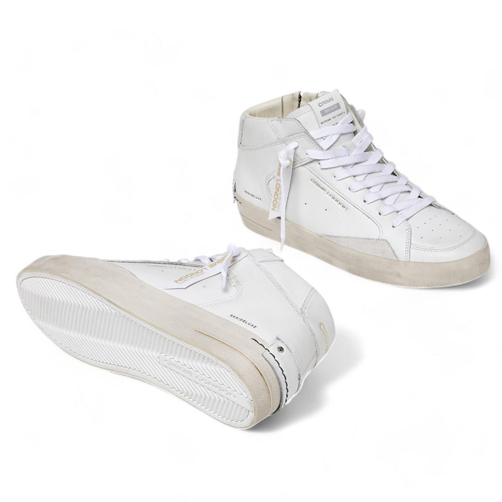 Кросівки Crime London Sk8 Deluxe Mid Білий, фото №4