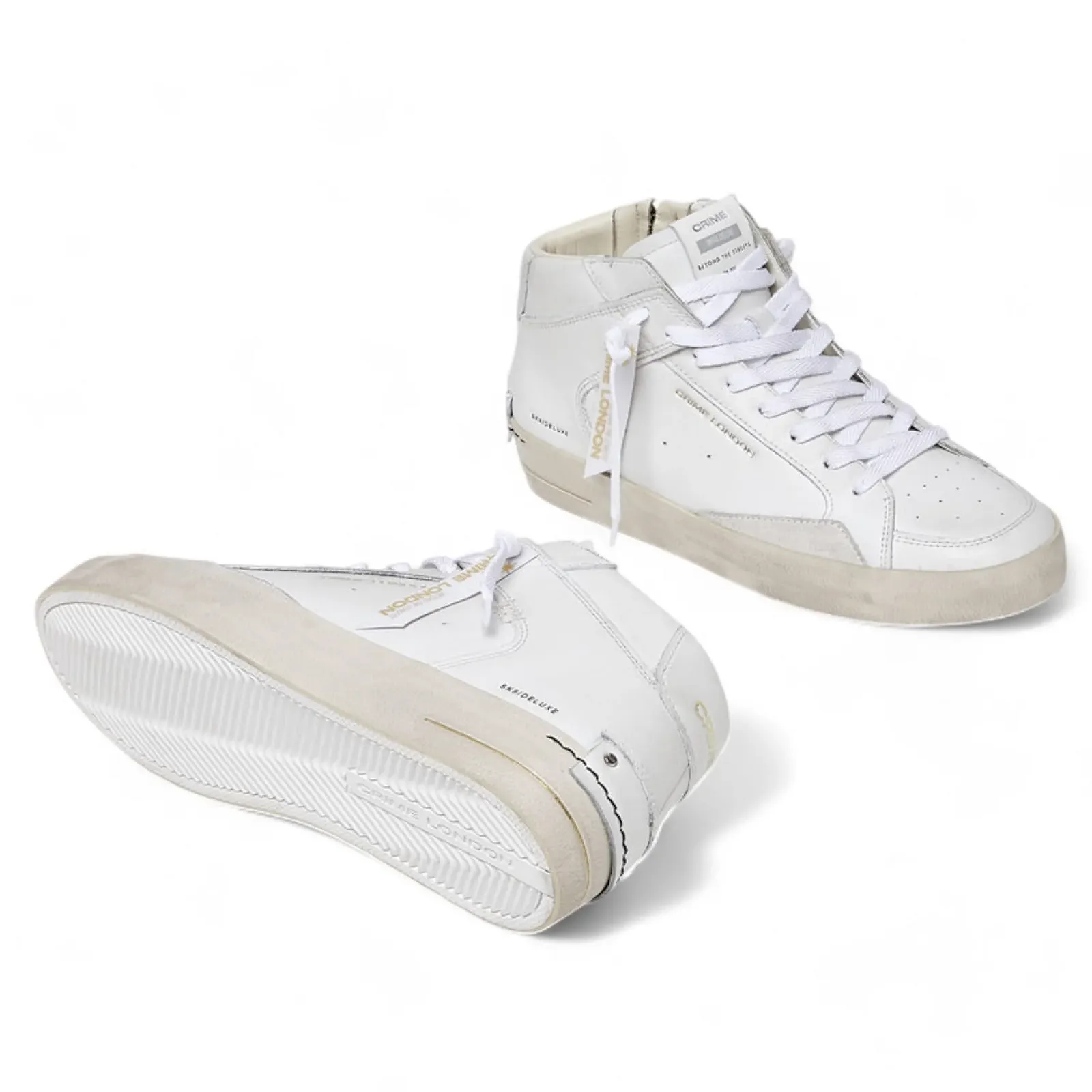 Кросівки Crime London Sk8 Deluxe Mid Білий, фото №4