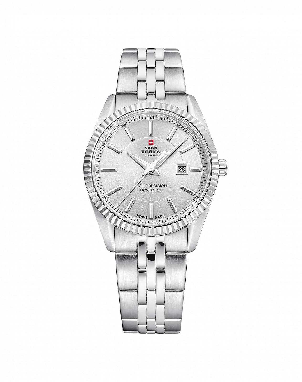 Годинник Кварцовий Swiss Military by Chrono SM34066.02 Жіночий, Сріблястий, Сріблястий, Браслет, фото №1