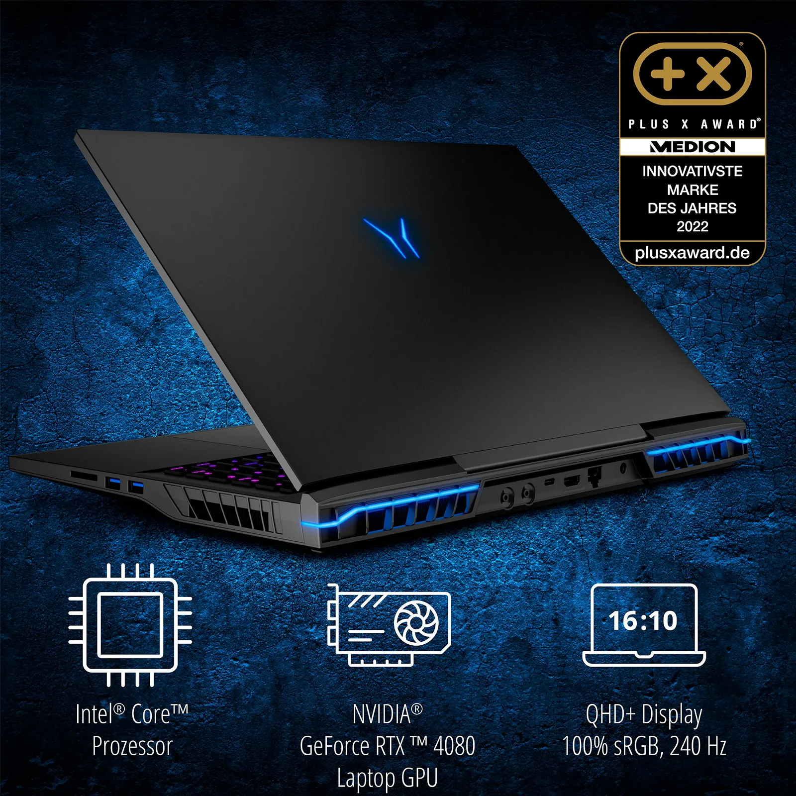 Ігровий ноутбук 17" Medion (Lenovo Group) Erazer Beast X40-MD | Intel Core i9-13900HX | IPS (2560x1600) QHD+ | 16:10 | 240 Гц | RAM DDR5 16 ГБ | SSD NVME 1 ТБ | Nvidia GeForce RTX 4080, 12 ГБ | Win11 (4946), фото №5 Ігровий ноутбук 17" Medion (Lenovo Group) Erazer Beast X40-MD | Intel Core i9-13900HX | IPS (2560x1600) QHD+ | 16:10 | 240 Гц | RAM DDR5 16 ГБ | SSD NVME 1 ТБ | Nvidia GeForce RTX 4080, 12 ГБ | Win11 (4946), фото №5