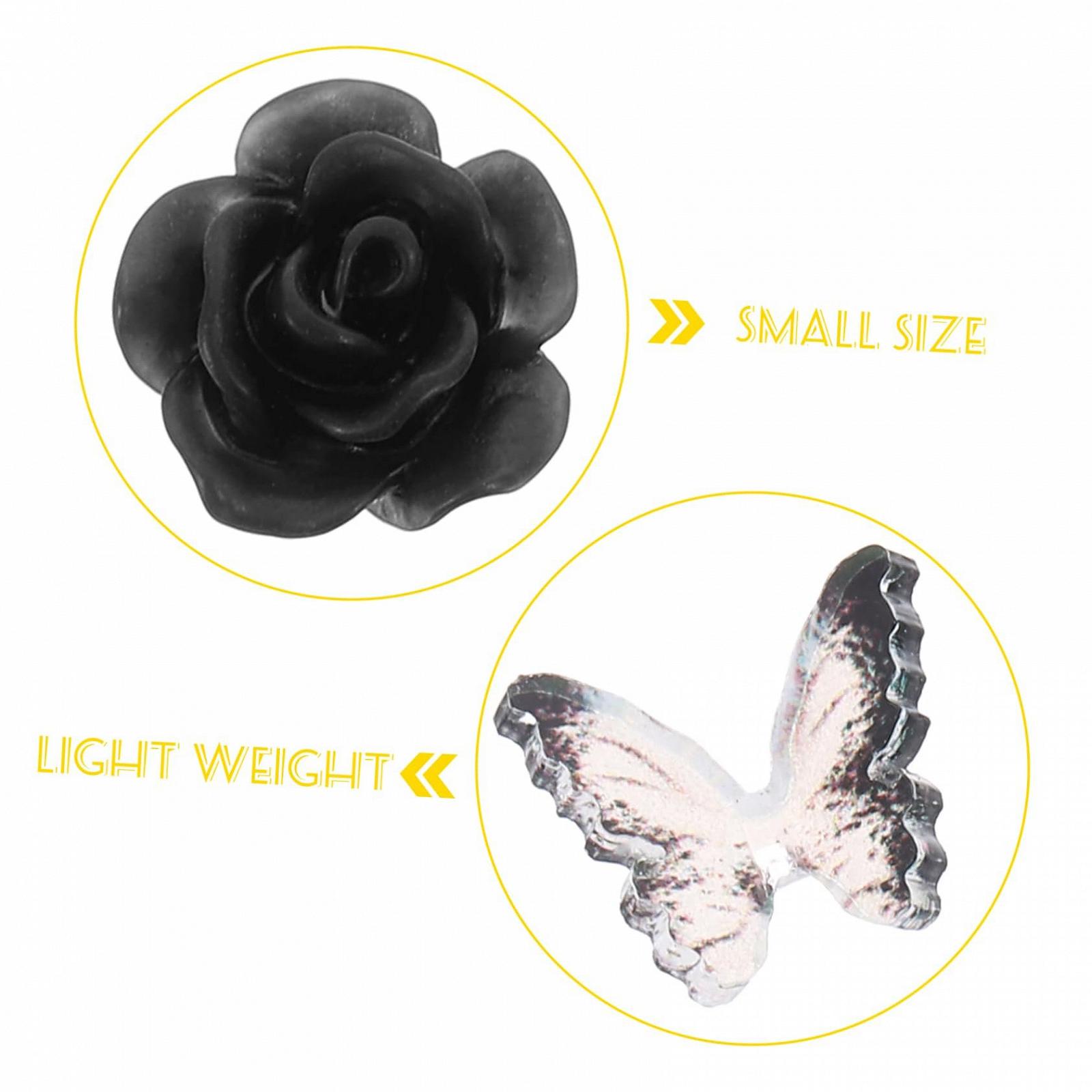 Шарми для нігтів MERRYHAPY Дизайн метелика, дорогоцінне Каміння, фото №5