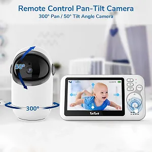Видеоняня TakTark 4.3" Pan-Tilt 300° VOX Intercom Night Vision Temperature Sensor synthetic.ua - Фото 1